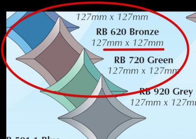 RB 620 Bronze: Фацет звезда бронзовый 127 х 127 мм