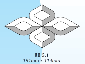 RB 5.1 (DB51): Фрамужный набор фацетов (4 элемента), 191 х 114 мм