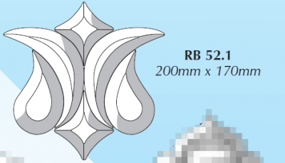 RB 52.1: Фрамужный набор фацетов (6 элементов), 200 х 170 мм