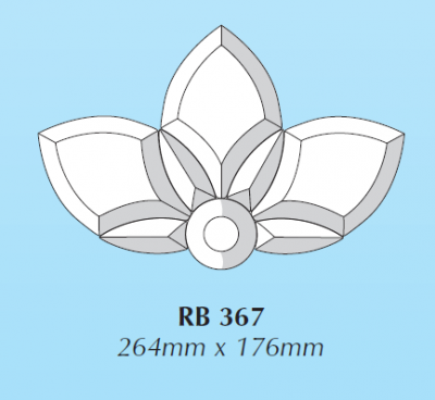 RB 367: Фрамужный набор фацетов (8 элементов), 264 х 176 мм