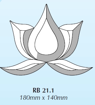 RB 21.1 (DB162): Фрамужный набор фацетов (5 элементов), 180 х 140 мм