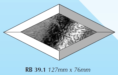 RB 39.1 (DB85): Ромб с морозным эффектом, 76 х 127 мм