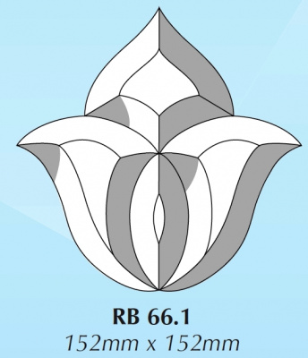 RB 66.1 (DB122) : Фрамужный набор фацетов ( 4 элемента), 152 х 152 мм