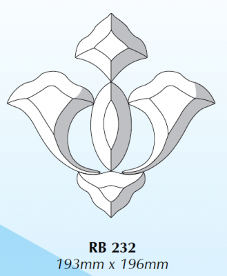 RB 232 (DB80) : Фрамужный набор фацетов (5 элементов), 193 х 196 мм