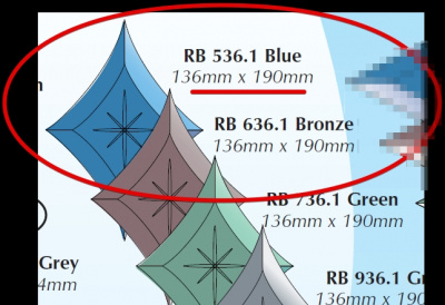 RB 536.1 Blue (DB269): Фацет звезда синии 136 х 190 мм