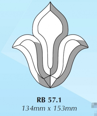 RB 57.1 (DB284) : Фрамужный набор фацетов (3 элемента), 134 х 153 мм