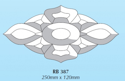 RB 387 : Фрамужный набор фацетов (9 элементов), 250 х 120 мм