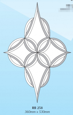 RB 258 (DB244): Дверной набор фацетов (16 элементов), 360 х 530 мм
