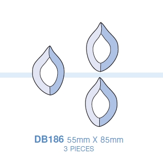 DB186 : Дизайнерский фацет 55 х 85 мм 