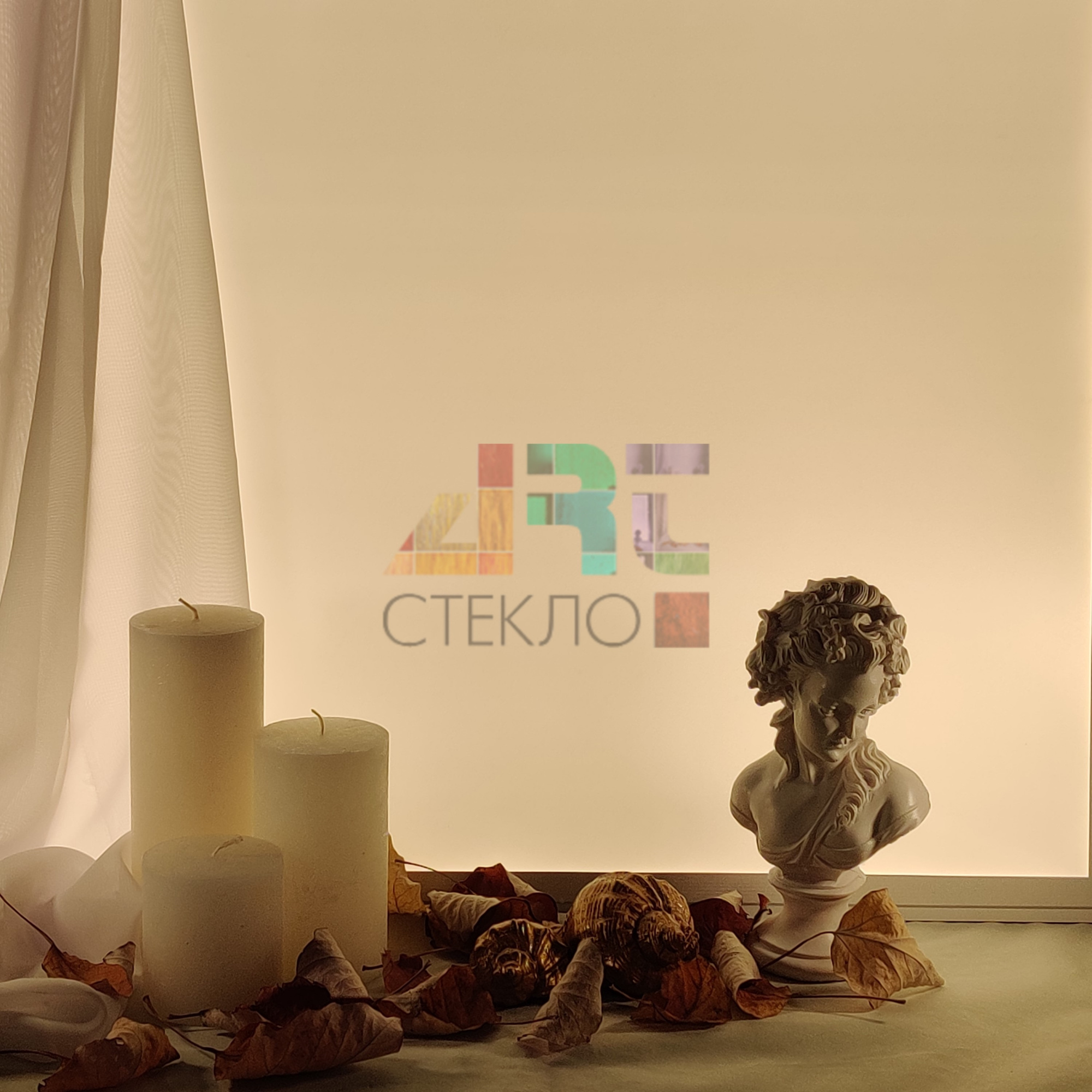 Стекло цветное Брянское StarGlass HC-4П, Переходное, серое, прозрачное, 100x75см, 3мм